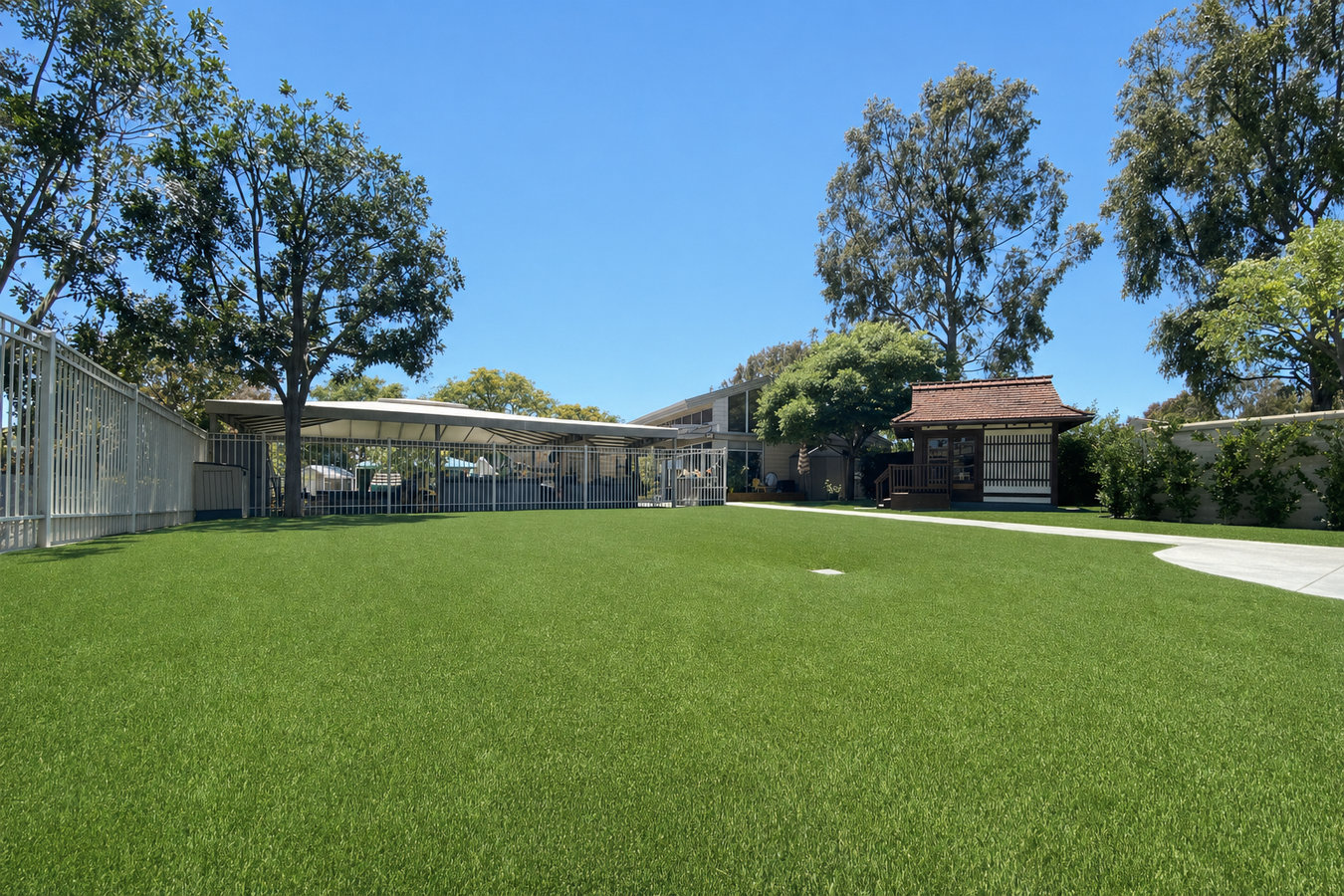 Commercial turf installation