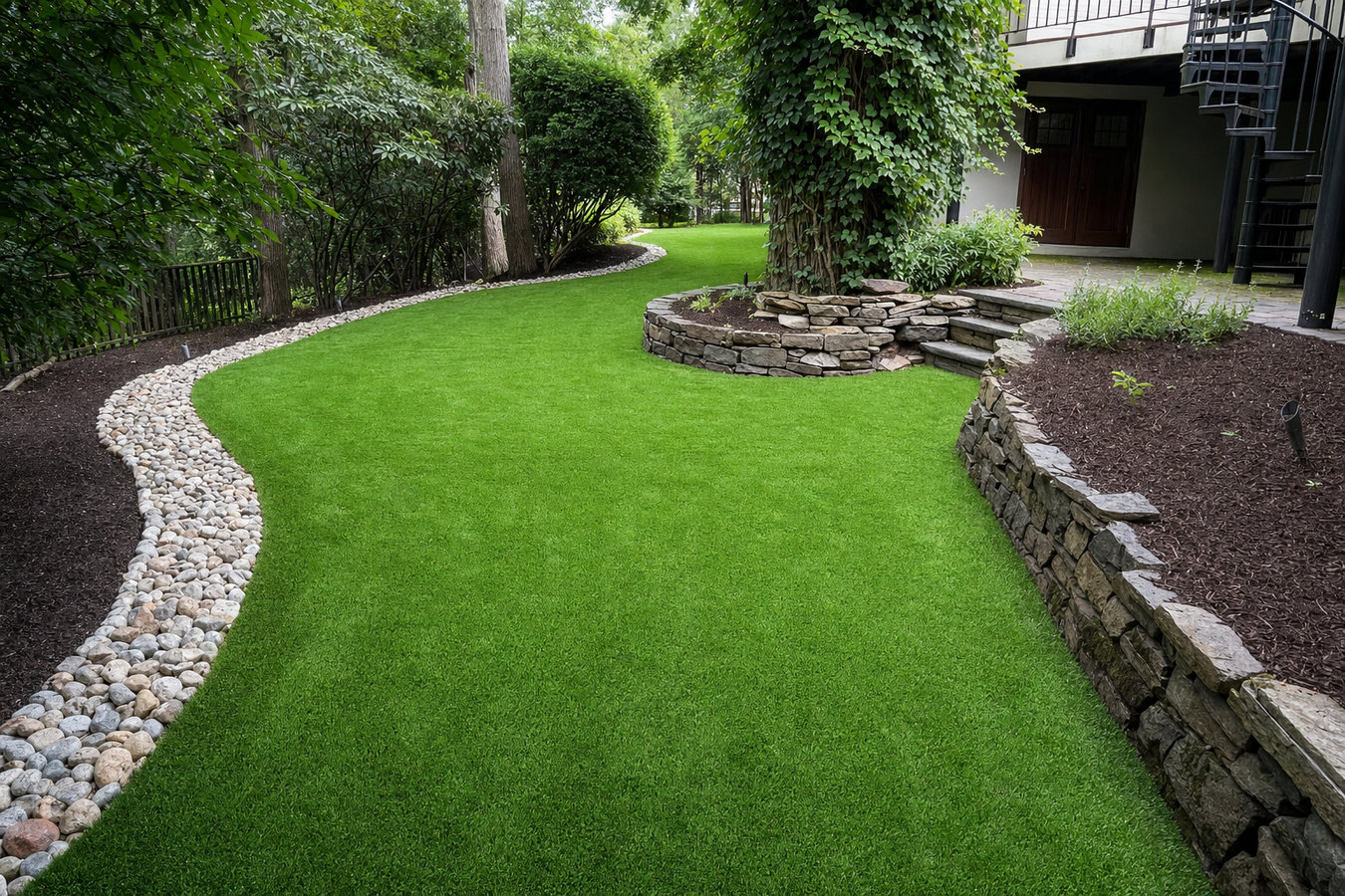 Residential turf installation